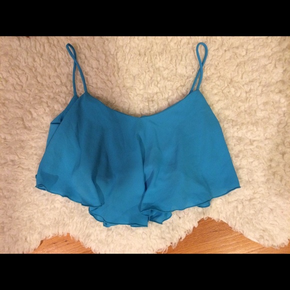 Blue crop top