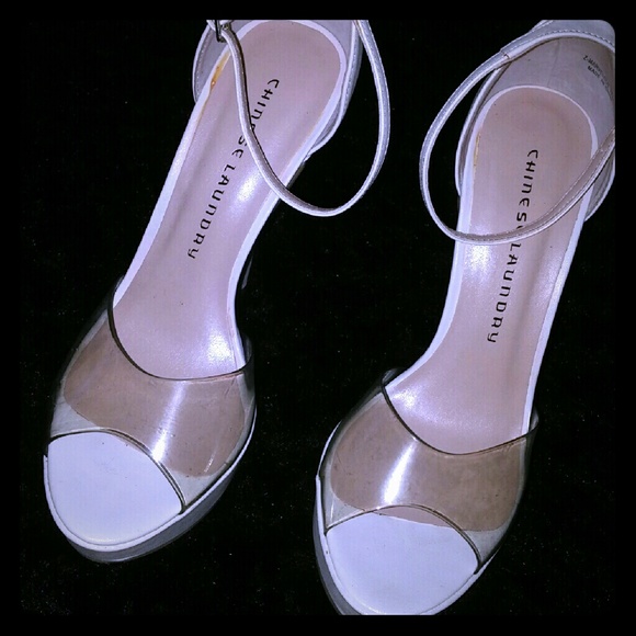 white perspex shoes