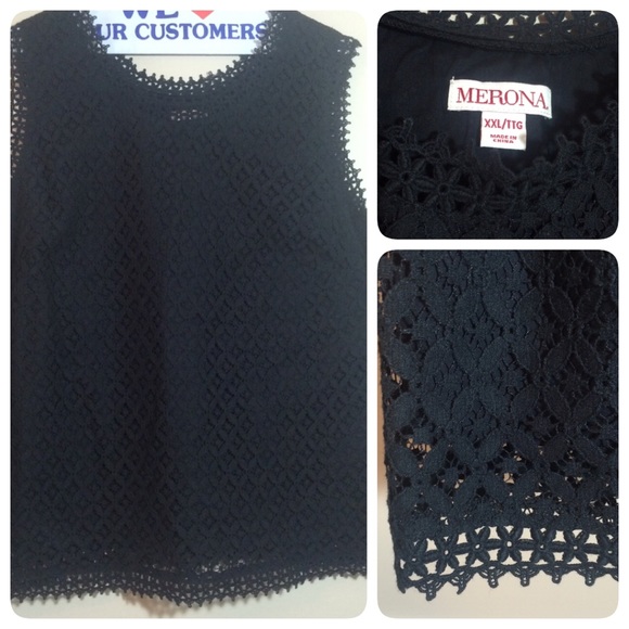 Black Lace Shell Merona