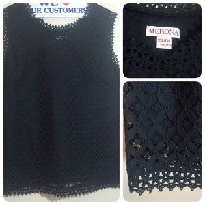 Black Lace Shell Merona