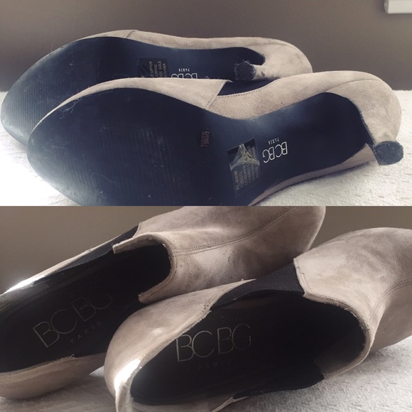 BCBG Grey Suede Heeled Booties - Picture 4 of 4