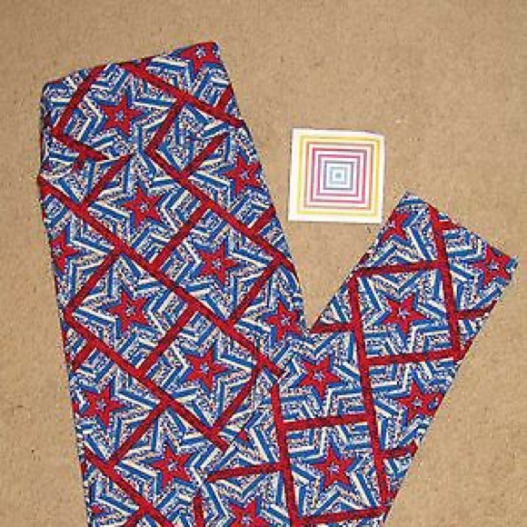 BNWT LulaRoe Americana Stars Leggings *OS*