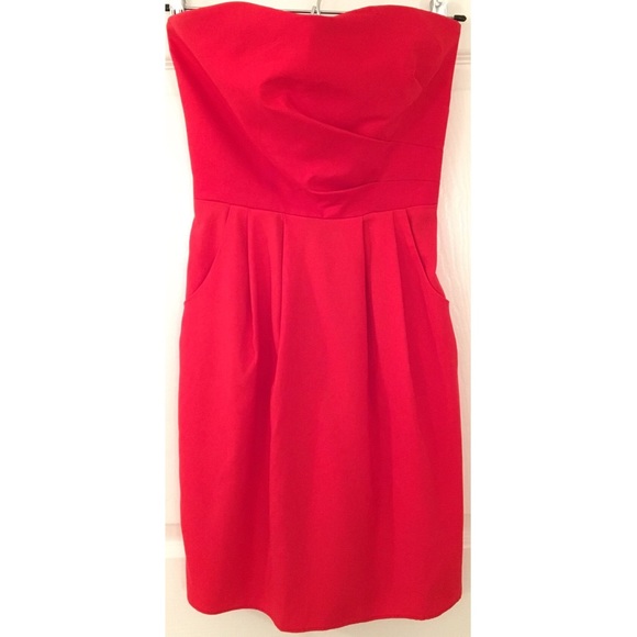 Classy Strapless Red Dress - Picture 1 of 3