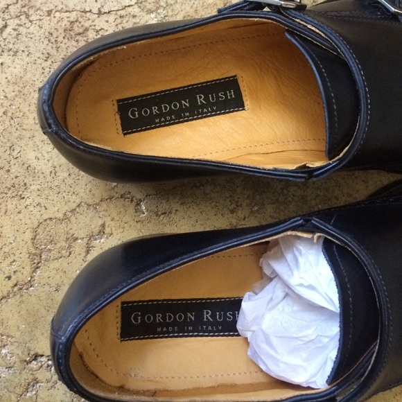 Gordon Rush Men\'s Black Leather Monkstrap Shoes main image 4
