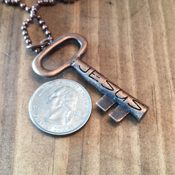 🗝JESUS🗝Copper Key Necklace🗝 - Picture 4 of 4