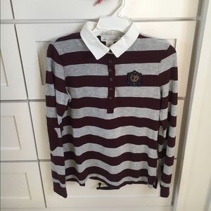 Striped long sleeve tee shirt