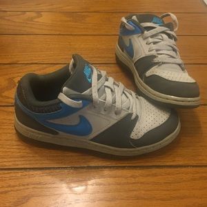 Boys blue and gray Nike sneakers