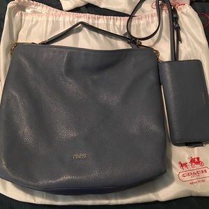 Coach slouch/cross body bag and matching wallet