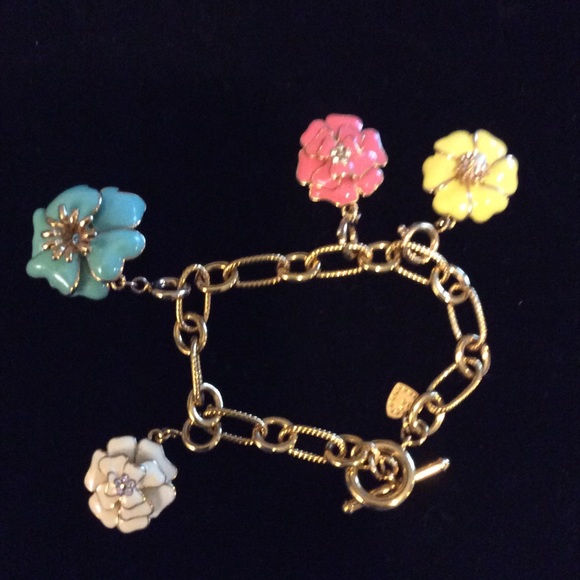 Stella & dot bracelet with detachable flowers.