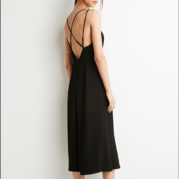 Forever 21 criss cross back black jumpsuit, NWT