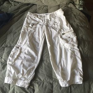 White Cargo Style Capris by Allan B