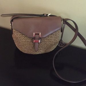 Michael Kors Naomi straw shoulder bag