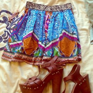 Flying tomato tribal skirt