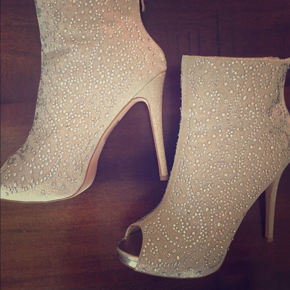 Lauren Lorraine crystal platform bootie