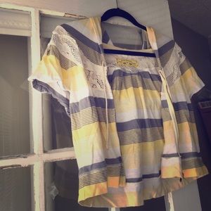 Free people short sleeve hoodie