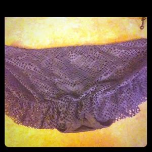 Super cute black bikini bottom with mesh skirt