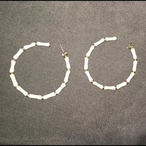 Banana Republic white earrings