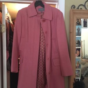EUC Ann Taylor Pink Wool Coat