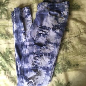 Ripped Tie-Dye Skinny Jeans!