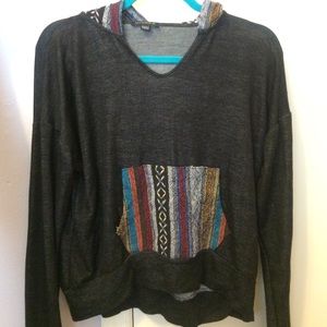Hoodie With OXO Poncho Print
