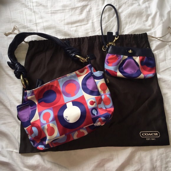 Coach handbag and wristlet bundle