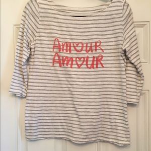 LOFT Amour Amour Boatneck tee shirt medium!
