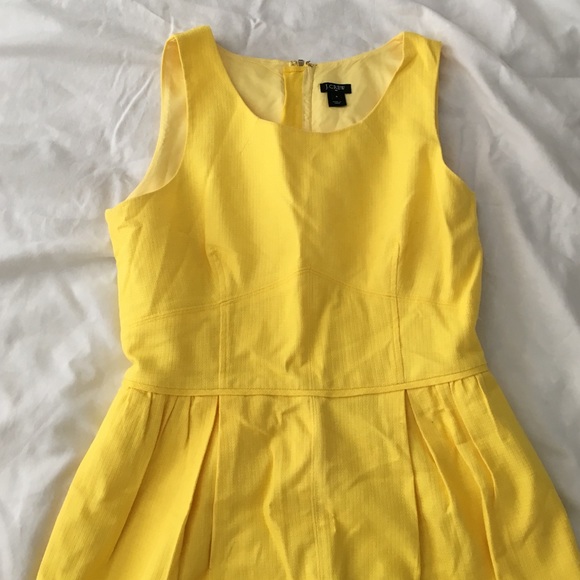 Yellow jcrew basic dress