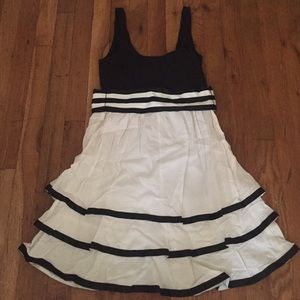 Anthropologie black and white dress is Size XS
