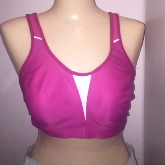 Pink sports bra