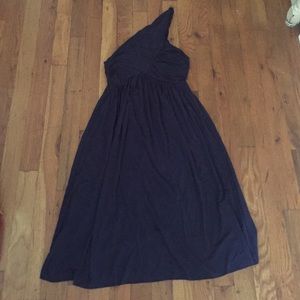 Aqua blue one shouldered cotton dress in Size XS