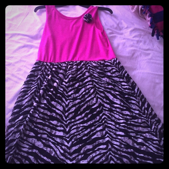 Zebra and pink dress