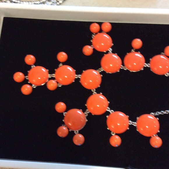Orange/silver bubble necklace - Picture 2 of 4