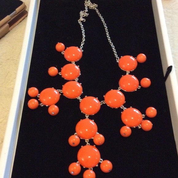 Orange/silver bubble necklace - Picture 3 of 4