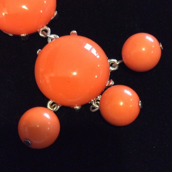 Orange/silver bubble necklace - Picture 4 of 4