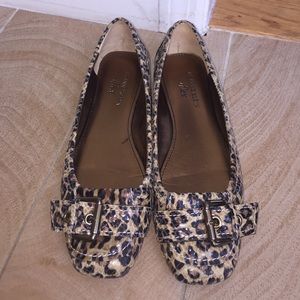 Anne Klein leopard flats