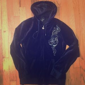 Harley Davidson Velour zip up hoodie