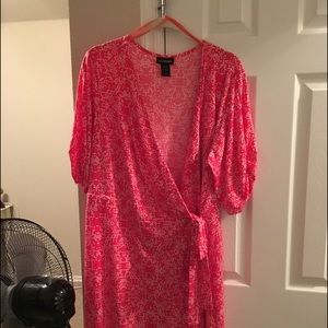 Lane Bryant pink wrap dress. Size 18/20
