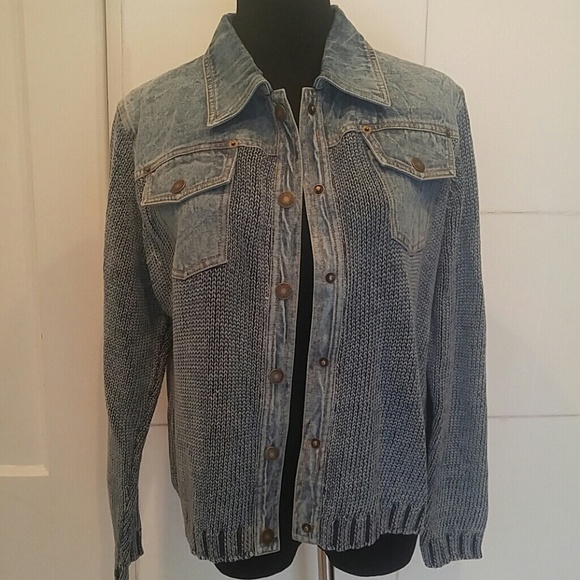 pbj blues denim sweater jacket