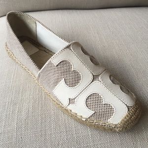 NIB Tory Burch Tivoli espadrilles in ecru/ivory