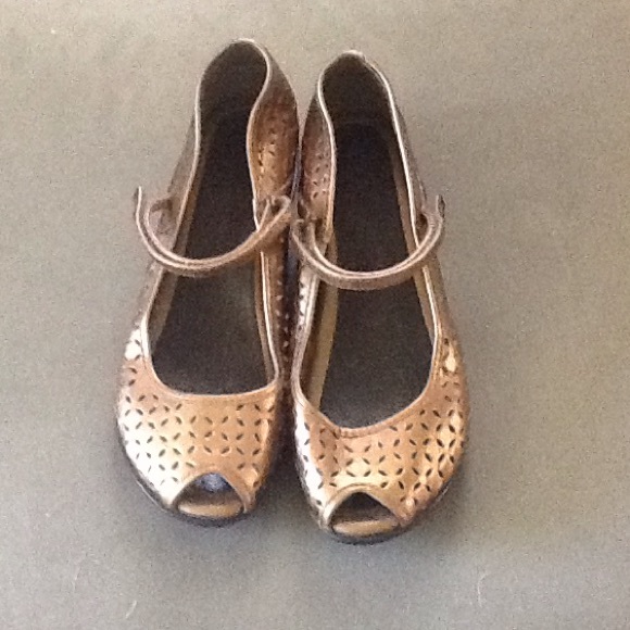 Pretty pair of gold shoes