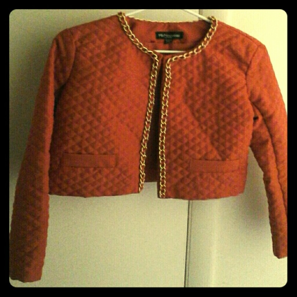 Quilted, Chain-link, Pumpkin, Blazer - Picture 1 of 3