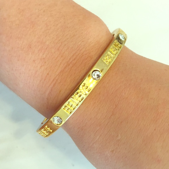 Gold "Believe" Mantra Bangle from Avon✨