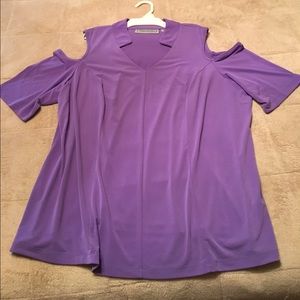 Simon Says by George Simonton purple shoulder top