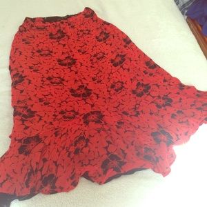 Reversible flowered skirt sz XL