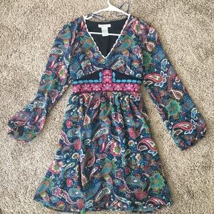Paisley mid length dress