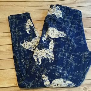 Lularoe TC navy cats leggings
