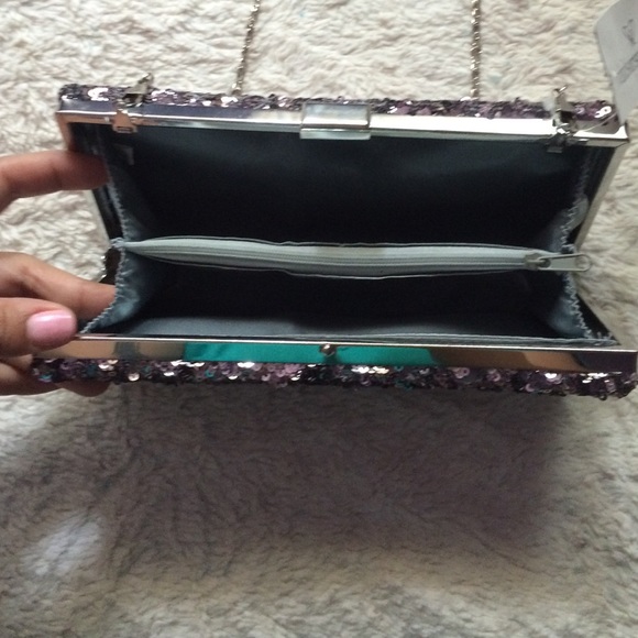 Brand new dark silver clutch - Picture 2 of 2