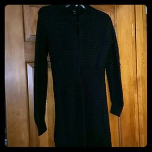 Talbots long black sweater jacket