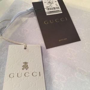 Brand new never use baby blue Gucci baby blanket