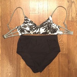 Old navy, high waisted bottom bikini set